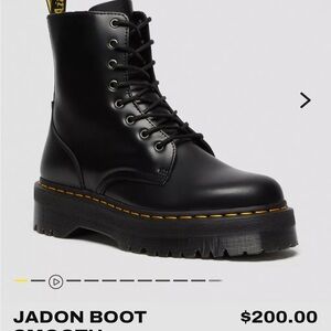 Dr. Martens Black Lace Up Boots with Smooth Leather